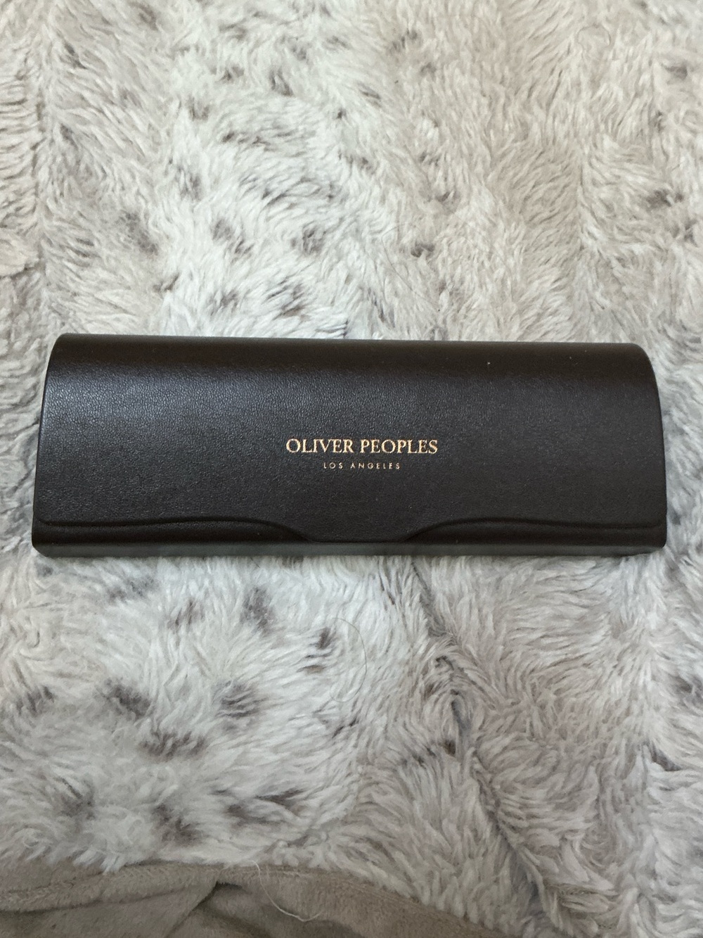 Oliver Peoples Magnetic Brown Sunglasses Case with Cloth Bag Included